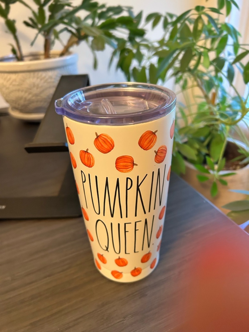 Rae Dunn | Pumpkin Queen Travel Tumbler - Orange Pumpkins